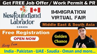 🇨🇦 New Foundland and Labrador Immigration Virtual Fair 2024  Get Free Job Offer and Free Work Visa [upl. by Esilegna978]