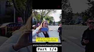 Part 14 Karen loses it on this guy recording the church and people coming inout… 😬 [upl. by Tessil989]