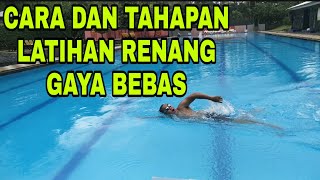 Cara dan tahapan latihan renang gaya bebas [upl. by Ulrike]