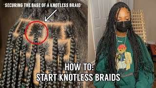 HOW TO Knotless Box Braids  BEGINNER FRIENDLY  How To Add Hair [upl. by Laflam]