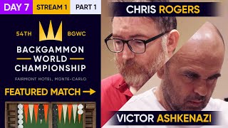 54th Backgammon World Championship  Day 7  Stream 1  Part 1  Main  Undefeated Semifinals [upl. by Aserehtairam]