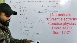 Numericals on Current Electricity class 10  icse  Concise physics  Selina  Exercise 8C  Solved [upl. by Fazeli]