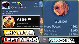 Why Astre Left Playing Real Story  Mobile Legends [upl. by Eartha]