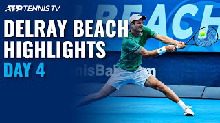 Hurkacz Tiafoe Progress Quiroz Makes Ecuadorian History  Delray Beach Open 2021 Highlights Day 4 [upl. by Yeffej625]