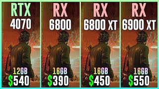 RTX 4070 vs RX 6800 vs RX 6800 XT vs RX 6900 XT  Test in 15 Games [upl. by Bergstrom]