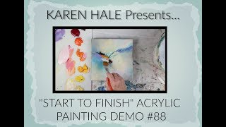 Start to Finish Abstract Acrylic Painting [upl. by Niryt]