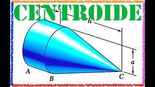 ESTATICA  CENTROIDE DEL UN VOLUMEN COMPUESTO POR CONO RECTO Y CILINDRO  Ejercicio 596B [upl. by Siramay]