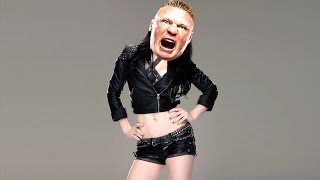 WWE Brock Lesnar and Paige Screams Switched  WWE Funny Moment 2014 [upl. by Narrat]