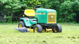 JOHN DEERE 165 HYDRO GETS NEW SPINDLES BLADES AND DECK BELTS [upl. by Adnorrehs]