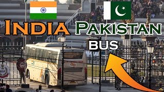 India Pakistan Bus Wagah border crossing Live Video in 4k ultra Hd [upl. by Greenfield366]