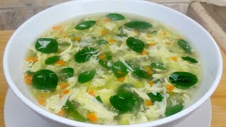 Below 50 pesos Healthy Soup Recipe Madaling Gawin pero Sobrang Sarap vegetableeggdropsoup [upl. by Yedrahs]