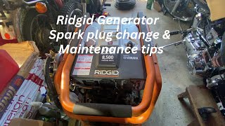 Ridgid generator spark plug change maintenance tips [upl. by Schaffer130]