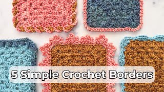 FAST and EASY Crochet Borders for Beginners  Crochet Edging for Blankets Tutorial [upl. by Ellinehc]