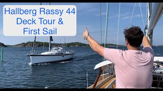 New Hallberg Rassy 44 Deck Tour and First Sail from Ellös Sweden Sailing Breezy Ep 3 HD 1080p [upl. by Care]