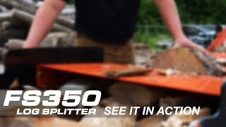 FS350 2Way Wood Splitter in Action  WoodMizer [upl. by Nauqe]