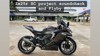 Kawasaki Zx25r with Sc project exhaust soundcheck and flyby [upl. by Kelly513]