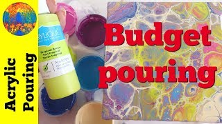 Acrylic Pouring on a Budget With Cheap Paints [upl. by Yelime63]