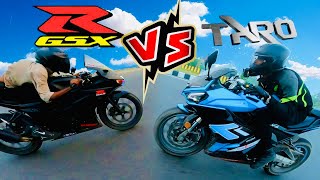 Taro GP1 v4 vs GSXR 150R DRAG RACE battle of speed  BIKE Lover Bachelor [upl. by Igig803]