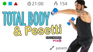 Esercizi Per Tonificare Il Corpo Workout Total Body Con Pesetti [upl. by Acirretal]