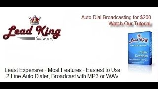 Lead King Software  Free Auto Dialer Software  LeadKingsoftwarecom [upl. by Nike]