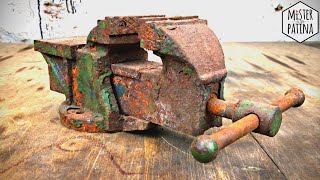 Very Rusty Stuck Vise Restoration  Mister Patina [upl. by Naziaf336]