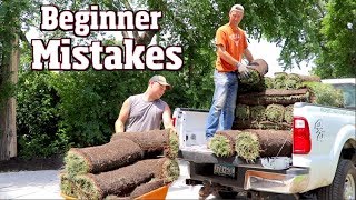 How Not to sod Beginner Mistakes out on the job Day at Work building a yard [upl. by Anelav]