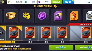 Asphalt 8 FESTIVAL SPECIAL 25 Spin to get TERZO MILLENNIO Blueprints amp Instant Rewards [upl. by Armando911]