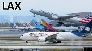 1 HOUR PLANESPOTTING at Los Angeles Airport LAX  ✈ Full HD [upl. by Jeaz]