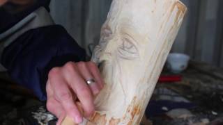 Wood carving  head [upl. by Yorel]