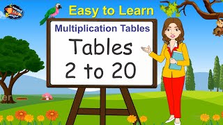 Tables 2 to 20  Times Tables  Multiplication Tables  Maths Tables [upl. by Byram]