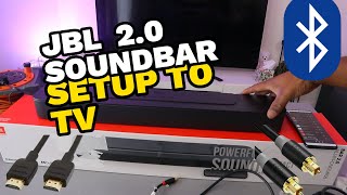 How To Connect A JBL SOUNDBAR To TV  Optical HDMI ARC and Bluetooth [upl. by Poul]