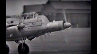 Lincoln bomber flies on a 5th engine fitted to the nose [upl. by Enyawud889]