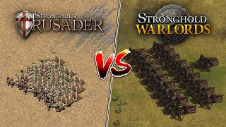 TREBUCHETS vs CATAPULTS  Stronghold Warlords vs Stronghold Crusader [upl. by Eednarb]