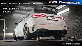 Mercedes A45 AMGS  Stage 2 By BRPerformance  MILLTEK exhaust [upl. by Sundin451]