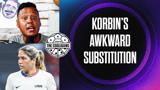 Korbin Albert has cold encounter with teammates before scoring first USWNT goal  The Cooligans [upl. by Eloken]