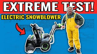 Ego 28quot TwoStage Electric Snowblower Review Can It Clear A Monster Driveway [upl. by Bernadene]