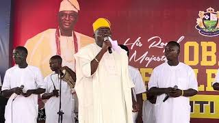 MUSIC LEGEND MUSILIU HARUNA ISHOLA LIVE PERFORMANCE AT THE CORONATION OF OBA HRM SAKIRU OYEWOLE [upl. by Wiatt118]