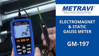 Metravi GM 197 Gauss Meter Features and Working [upl. by Atteiram]