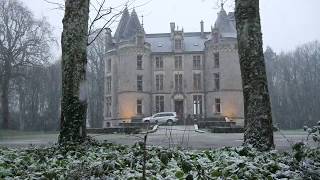 Neige en Normandie au Château de lIsle Marie [upl. by Abraham]