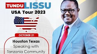 Tundu Lissu USA Tour 2023  October 21 Houston Texas Speaking with Tanzanian Community  600 pm [upl. by Odrude]