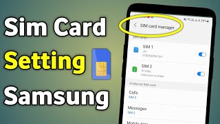 Sim Card Settings Samsung  Sim Card Setting Kaise Karen  Phone Sim Card Setting [upl. by Hgalehs]