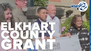 Secretary of State delivers federal grant to Elkhart County [upl. by Akemrehs]