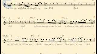 Flute  Ho Hey  The Lumineers  Sheet Music Chords amp Vocals [upl. by Keldah72]