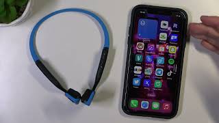 How to Pair AfterShokz Trekz Titanium with iPhone [upl. by Storfer214]