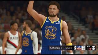 NBA 2K24 Full Gameplay WARRIORS vs TRAIL BLAZERS  NBA 2K24 PS4 Simulation [upl. by Auburta]