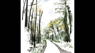 Mossley way Newtownabbey NI Timelapse in procreate [upl. by Edniya721]