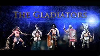 THE GLADIATORS  4 Live Ancient Roman Gladiator Combats Murmillo Thraex Secutor Retiario [upl. by Akerley192]