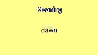 dawn meaning in English amp Telugu  Googul Dictionary dictionary meanings telugu english day [upl. by Hutner]