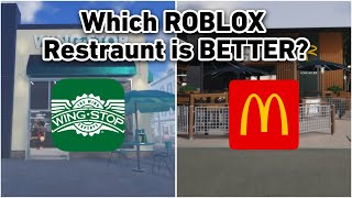 WINGSTOP And MCDONALDs IN ROBLOX which one is better [upl. by Oirrad]