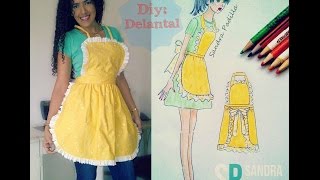 DIY Como hacer un Delantal  Talla única Tutorial de SANDRA PADILLA [upl. by Allesiram]